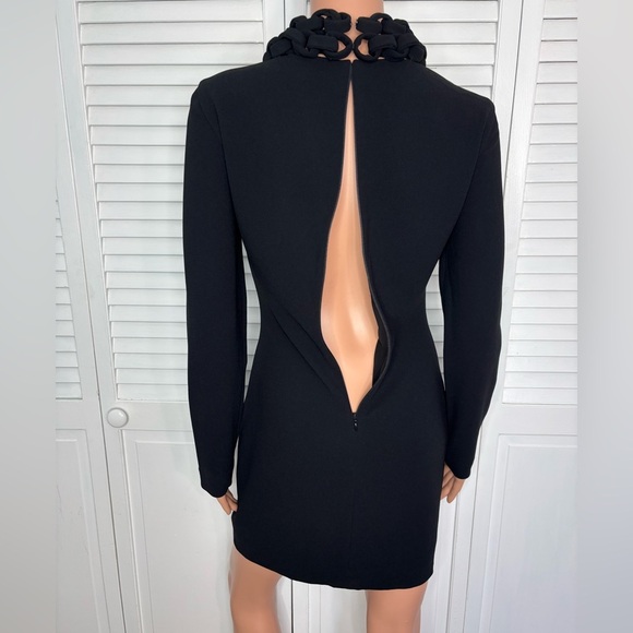 DIANE VON FURSTENBERG 'Giada' Chain Collar Dressing Black Size 2 - Picture 7 of 7